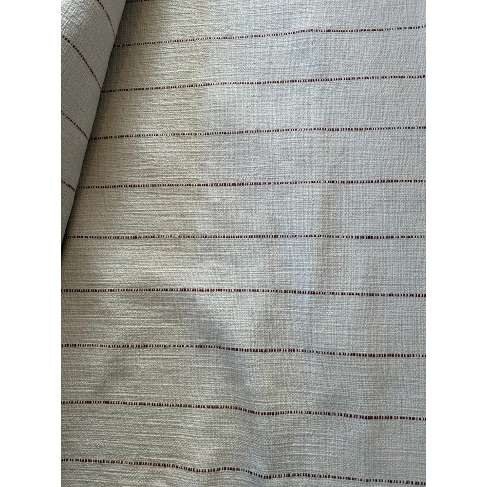Pottery Barn Pickstitch Rust Fabric Material‎ 8 1/8 Yards Cotton Striped